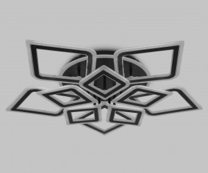 FA8915/5+5 BK/CH черный/хром 193W 3000K-6400K 770*740*120 (ПДУ РАДИО 2.4G)