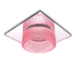 TN356 CH/PI хром/розовый GU5.3+3W (LED COLD) 95*95*45