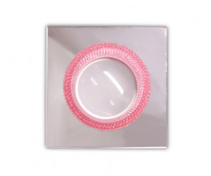 TN356 CH/PI хром/розовый GU5.3+3W (LED COLD) 95*95*45