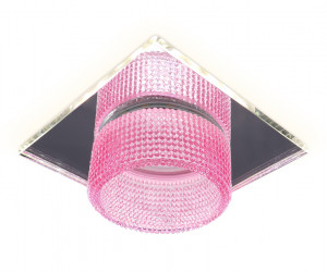 TN356 CH/PI хром/розовый GU5.3+3W (LED COLD) 95*95*45