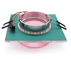 TN356 CH/PI хром/розовый GU5.3+3W (LED COLD) 95*95*45