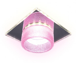 TN356 CH/PI хром/розовый GU5.3+3W (LED COLD) 95*95*45