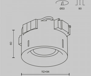 Встраиваемый светильник Technical DL111-GU10-W