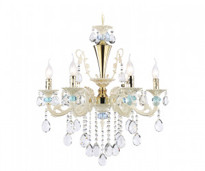 TR4923/6 GD/WH/BL золото/белый/голубой E14*6 max 40W D600*620