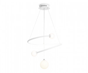 FL66299 WH белый 39W 3000K-6400K+G9 D500*1200 (ПДУ ИК)