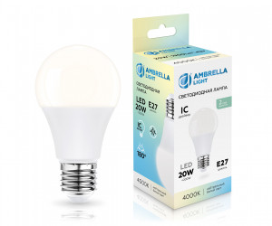 602004 LED A60 20W IC E27 4000K 175-265V