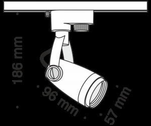 Трековый светильник Technical TR001-1-GU10-B