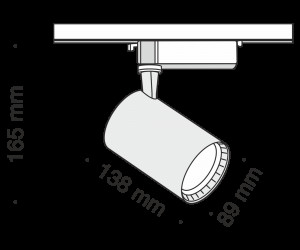 Трековый светильник Technical TR003-1-17W3K-W