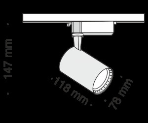 Трековый светильник Technical TR003-1-12W3K-B