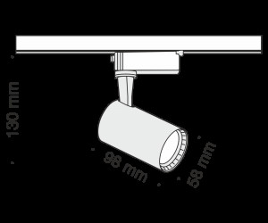 Трековый светильник Technical TR003-1-6W4K-W