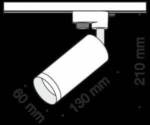 Трековый светильник Technical TR004-1-GU10-W