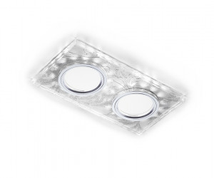 S234/2 W/CH/WH белый/серебро/2MR16+6W(LED WHITE)