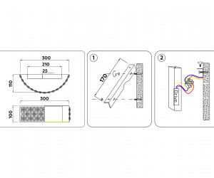 FA9412 CF/TI кофе/янтарь 4200K 12W 300*110*100