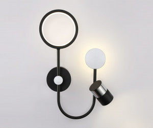 FL51601/3 BK/CH черный/хром 11W 4200K+GU10 424*275*100