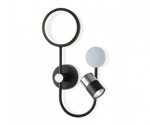 FL51601/3 BK/CH черный/хром 11W 4200K+GU10 424*275*100