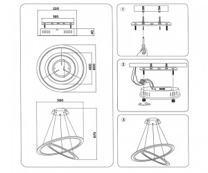 FA4355/2 WH белый 78W 3000K/4200K/6400K D580*670 (ПДУ РАДИО 2.4G)