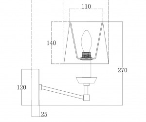 Настенный светильник (бра) Maytoni MOD064WL-01N