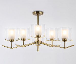 LH57008/6 BS/FR латунь/белый матовый E14/6 max 40W D850*420