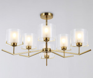 LH57008/6 BS/FR латунь/белый матовый E14/6 max 40W D850*420