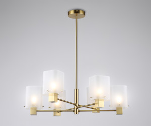 LH57031/6 BS/SM латунь/дымчатый E14/6 max 40W D690*690