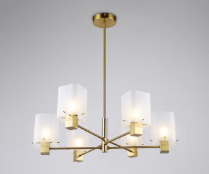 LH57031/6 BS/SM латунь/дымчатый E14/6 max 40W D690*690