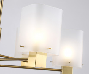 LH57031/6 BS/SM латунь/дымчатый E14/6 max 40W D690*690