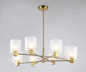 LH57033/8 BS/SM латунь/дымчатый E14/8 max 40W D830*710