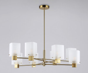 LH57033/8 BS/SM латунь/дымчатый E14/8 max 40W D830*710