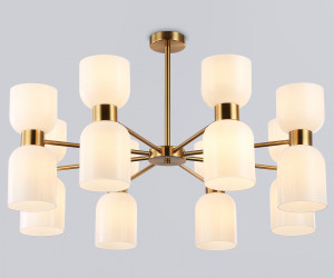 LH56095/16 BS/FR латунь/белый матовый E14*16 max 40W D860*510