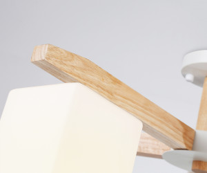 TR83118/5 WH/LW белый/светлое дерево E27/5 max 40W D700*325