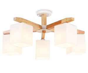 TR83118/5 WH/LW белый/светлое дерево E27/5 max 40W D700*325