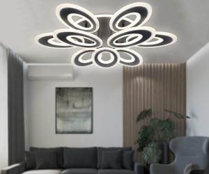 FA8938/6+3 BK/CH черный/хром 255W 3000K-6400K 740*660*120 (ПДУ РАДИО 2.4G)