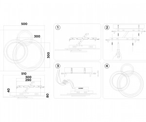 FA8511/3 WH белый 143W 3000K-6400K 500*500*80 (ПДУ РАДИО 2.4G)