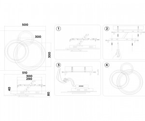 FA8515/3 BK черный 143W 3000K-6400K 500*500*80 (ПДУ РАДИО 2.4G)