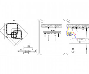 FA162 WH/CH белый/хром 100W 540*540*130 (ПДУ РАДИО 2.4)