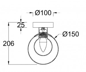 Настенный светильник (бра) Maytoni MOD521WL-01G1