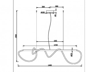 Подвесной светильник Maytoni MOD166PL-L30G3K