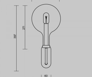 Настенный светильник (бра) Maytoni MOD333WL-01BS