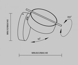 Настенный светильник (бра) Maytoni MOD180WL-L4B3K1