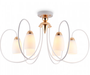 TR3120/6 WH/GD белый/золото E27 max 40W D850*480