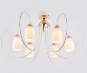 TR3120/6 WH/GD белый/золото E27 max 40W D850*480