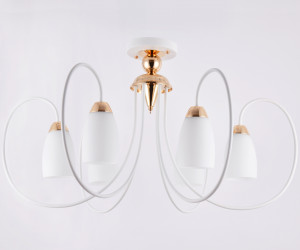 TR3120/6 WH/GD белый/золото E27 max 40W D850*480