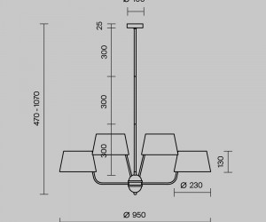 Подвесной светильник Maytoni MOD360PL-08B