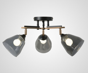 Потолочная люстра SL4676-3 BK+Wood 000060407