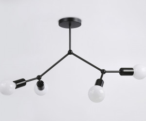 TR8033/4 BK черный E27*4 max 40W D670*440