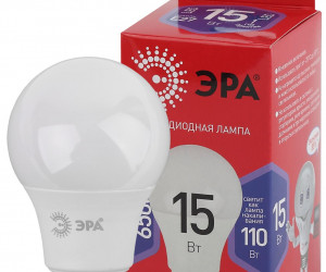 Лампа светодиодная ЭРА RED LINE LED A60-15W-865-E27 R Е27 / E27 15 Вт груша холодный дневной свет