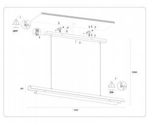 TN71337 BK черный LED 10W 4200K 945*60*1060