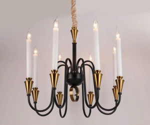 Подвесная люстра PL5823-8 BK+AB 000067331