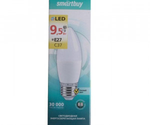 Светодиодная (LED) Лампа Smartbuy-C37-9,5W/3000 (SBL-C37-9_5-30K-E27)