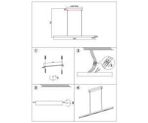 FL5833 GD золото 25W 3000K/4200K/6400K 1037*17.5*750 (без ПДУ)